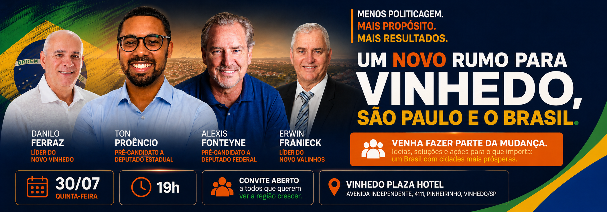 UM NOVO RUMO PARA VINHEDO, SÃO PAULO E O BRASIL